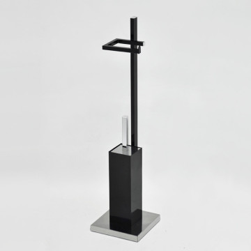 Factory Durable Iron Black Fancy Toilet Brush Holder