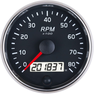 Universal Car Electronic Programmable Tachometer 12V/24V 8000 RPM 85mm
