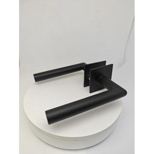 Salutan Serbuk Hitam Square Rose Magnet System Lever Handle