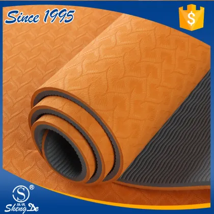 2017 Square Yoga Mat , Bulk Yoga Mat Roll , TPE Yoga Mat With Strap