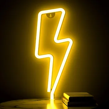 SHENPU LED Neon Light Sign - Bolt Decor for Bedroom