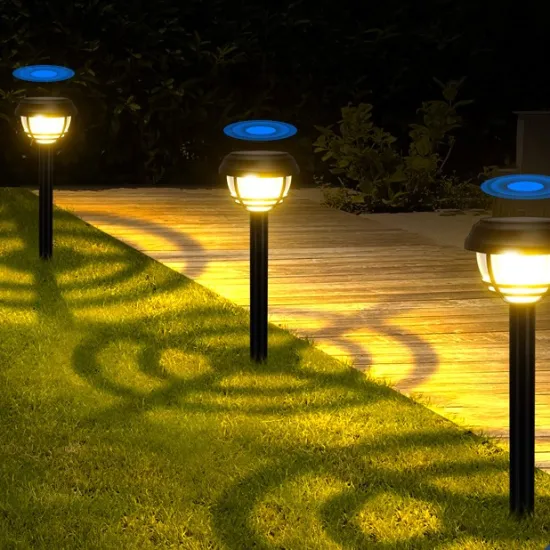 Solar Pathway Lights - Outdoor Garden Stake Glass LED Waterproof Path Lighting