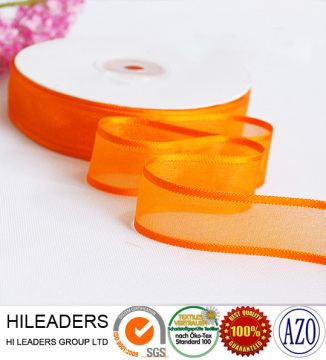 Wholesale Golden Edge Nylon Sheer Organza Ribbon