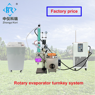 High efficiency condensing of vacuum film rotary evaporator