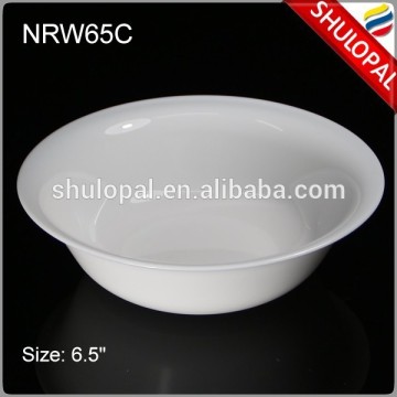 Heat Resistant White Opal Glass Salad Bowl 6.5 inch