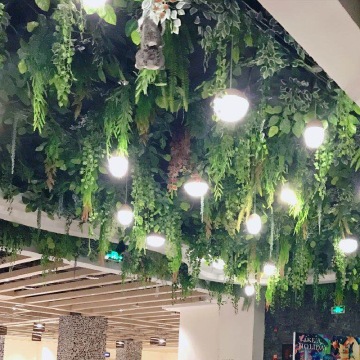 Simulation de fleurs artificielles de haute qualité Décoration de plafond de la plante verte