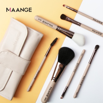 MAANGE 7pcs Luxury Cosmetic Brush Set with Custom Logo
