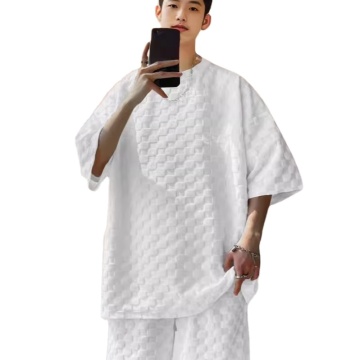 Men's Spring/Summer Loose Casual Trendy Brand Sports Two Piece Set