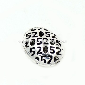 Elliptical hollow out with boy logo and the number 520 connector zinc alloy jewelry accessories