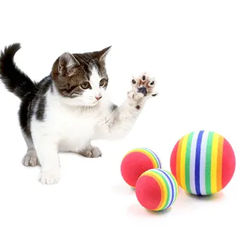 3.5cm Ball Cat Toy Colorful Ball Interactive Pet Kitten Scratch Natural Foam EVA Ball Training Pet Supplies Product #15