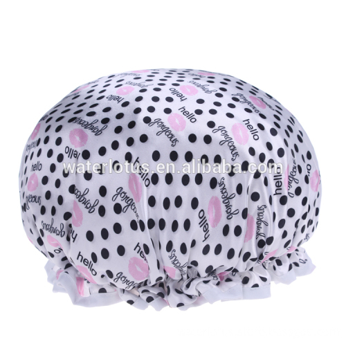 manufacture new design comfort sexy printed EVA waterproof shower cap