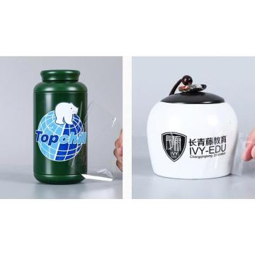 Custom Waterproof Adhesive 3D UV Teat Transfer Logo Sticker for Glass Bottle