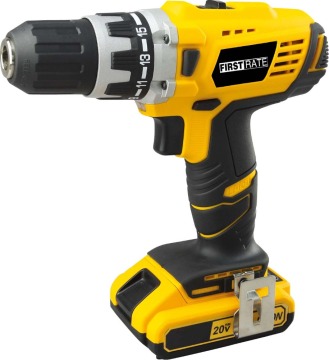 Cordless 18V 2-Speed Lithium-Ion Electric Screwdriver with 10mm and 13mm Clutch for Wood and Tile