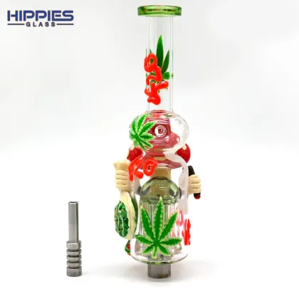 Glass Smoking Bongs with 420 Mushroom man