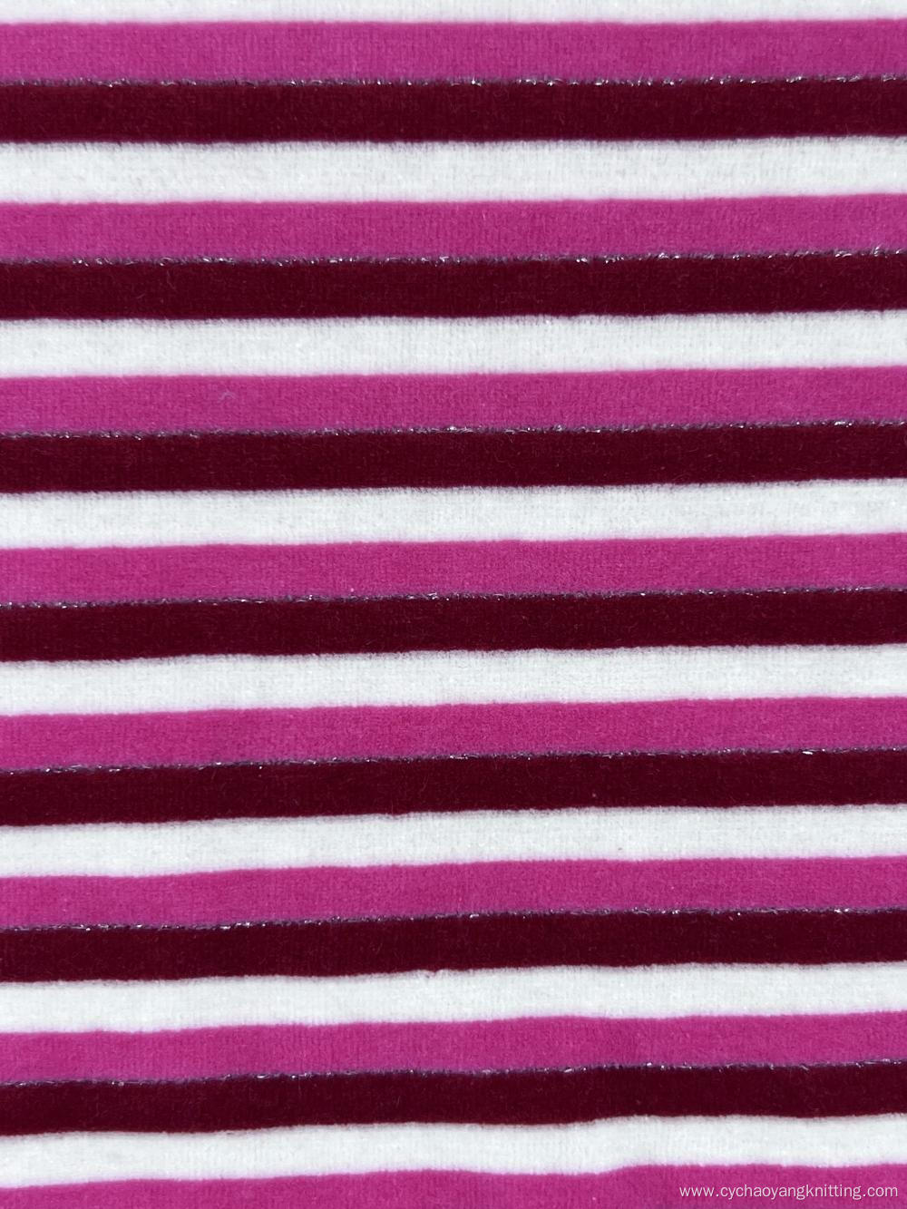 Medium Weight 350gsm Striped Velvet Fabric For Sofa