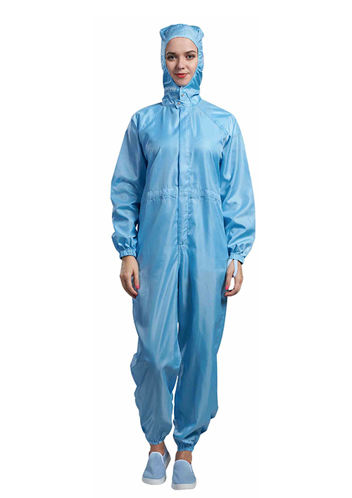 Herbruikbare cleanroom coverall met kap-bottons