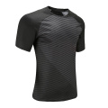 Herren Dry Fit Soccer Wear T-Shirt Schwarz