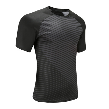 Camiseta de fútbol Dry Fit para hombre, negra