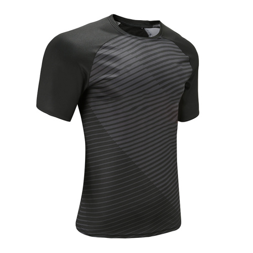 Mens Dry Fit Soccer Wear T Shirt Black