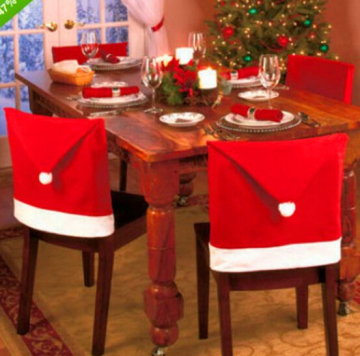 2016 new non-woven cheaper popular snowman deer hat chair cover Christmas hat ornament