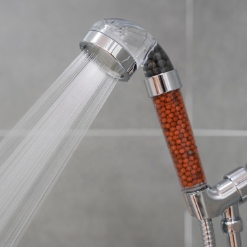 Low Price High-pressure Negative Ion Spa Handheld Shower Head with Mineral Stone