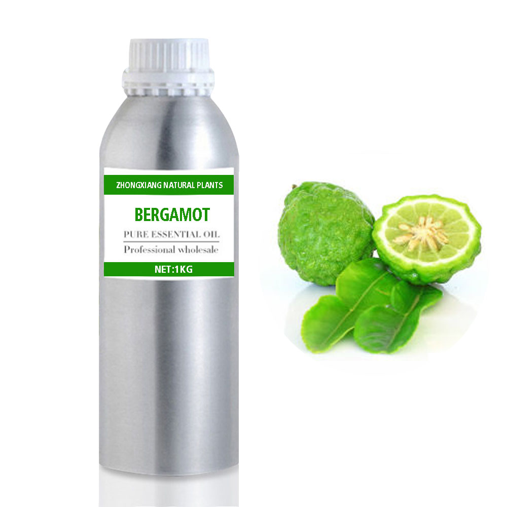 Óleo de fragrância natural de grau terapêutica 100% óleo essencial de bergamota para massagem de aromaterapia