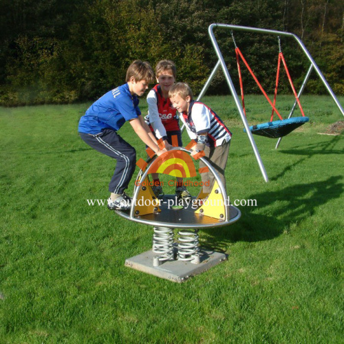 Equipo de rotonda para parques infantiles accionado manualmente