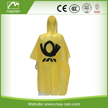 Best selling new design disposable PE rain poncho for men