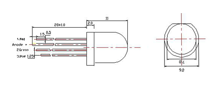 8mm rgb LED