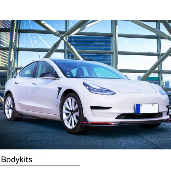 Auto Accessories: Dry Carbon Fiber Spoiler and Front Lip Body Kit for Tesla Model 3 (2019-2022)