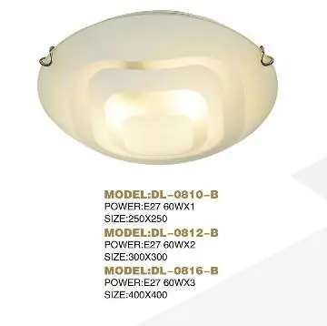 Decorative glass round shape ceiling light fixture