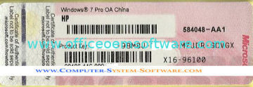 China Activate 7 Pro Oa Codes Windows Product Key Sticker Label For Hp Oem Software