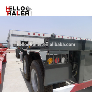 Helloo trailer brand 2 axle 20ft skeleton trailer with 4 pcs container twist lock made in CHINA