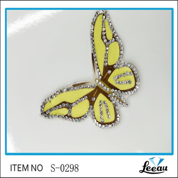 Wholesale Iron On Crystal Beaded Butterfly Rhinestone patch