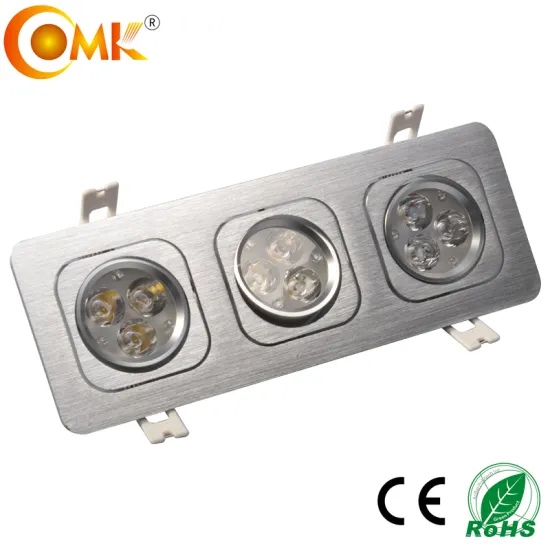 3*3*3W pure aluminum led grill light fixture