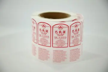 High end wine adhesive labels sticker printing