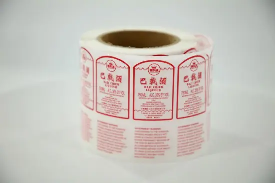 High end wine adhesive labels sticker printing