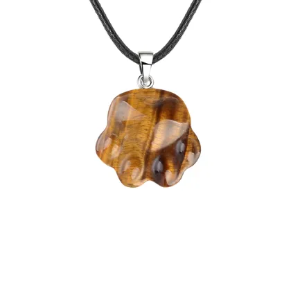 Tiger Eye Cat Claw Keychain Handmade Craved Animal Palm Pendant Key Accessories