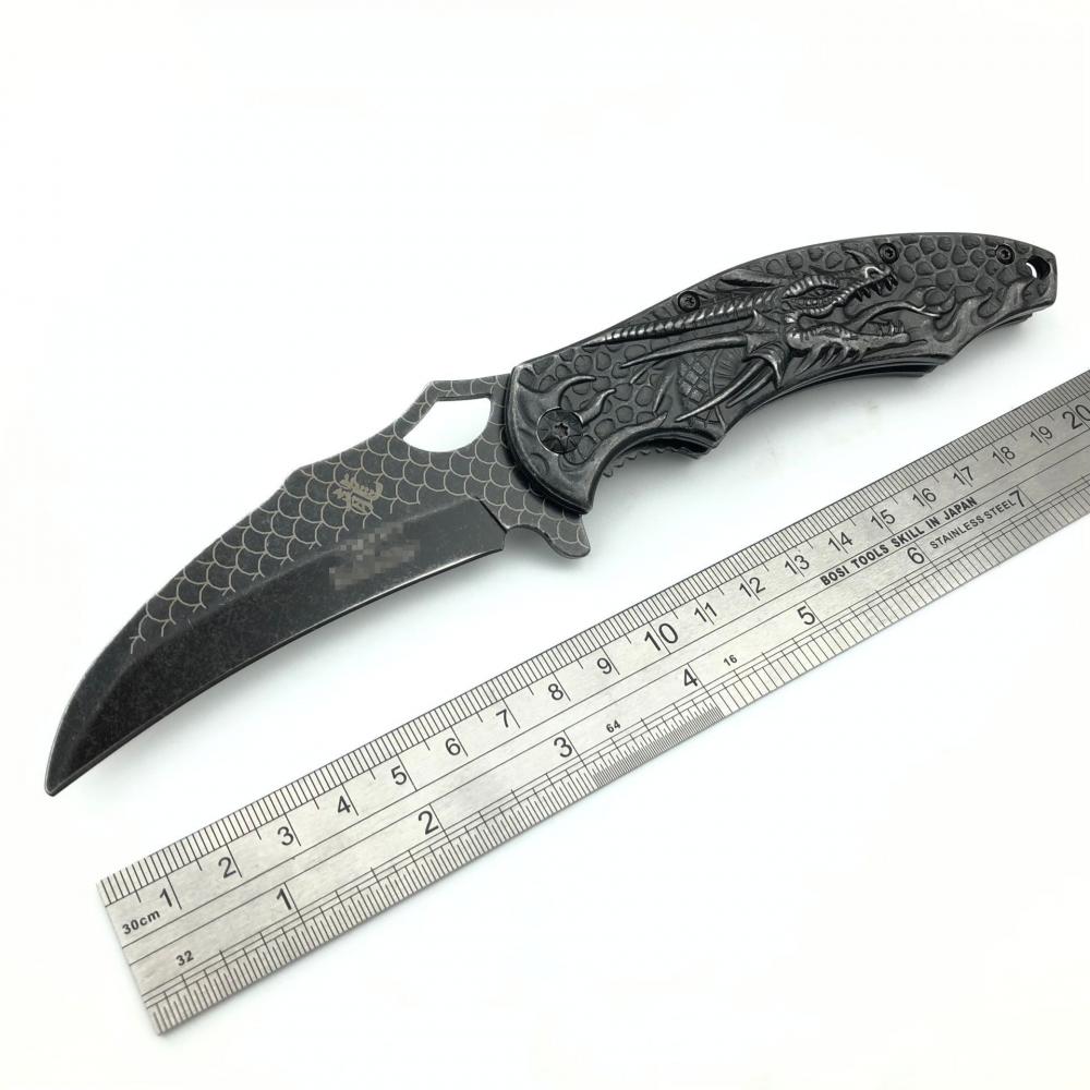 Loong Embossed Fast Open Pocket Knife