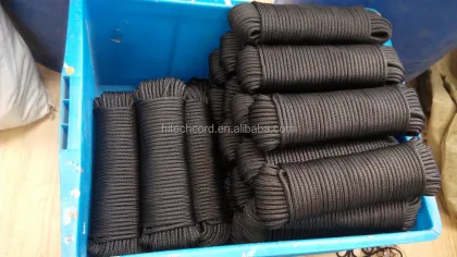 8 mm Black Nylon Diamond Braided Rope/Cord