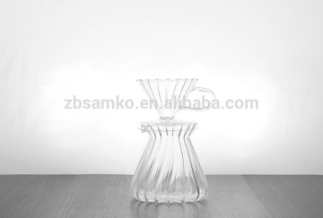 Classic Series Coffee Filter / High Borosilicate Glass Dripper 500ml Vertical Stripes