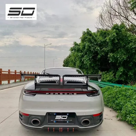 High Quality Dry Carbon Fiber Bodykit with Rear Bumper Spoiler and Wing for Porsche 911 T Style