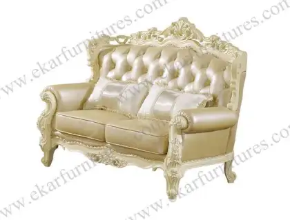 Multi Color Vintage Style Chinese Leather Sofa