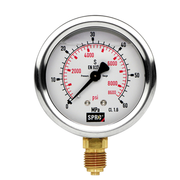 High Quality Cheap 2.5 inch Bottom Connection Glycerine Filling Hydraulic Pressure Gauges Manometers