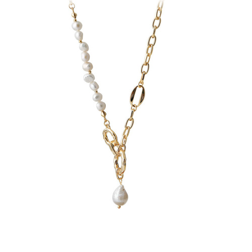 Luxury Natural Pearl Pendant Necklace Women's Temperament