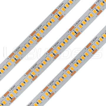 Bande LED 3000K, 2835 SMD, densité LED variable, 24V, IP64 / IP65 imperméable, revêtu de silicone
