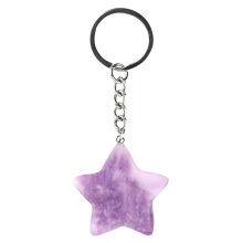 Lepidolite 30mm Star Pendant Pendant Keychain