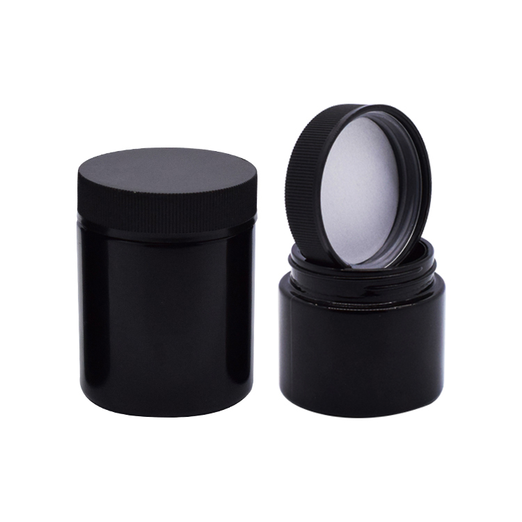 Personalized black glass storage jar provider