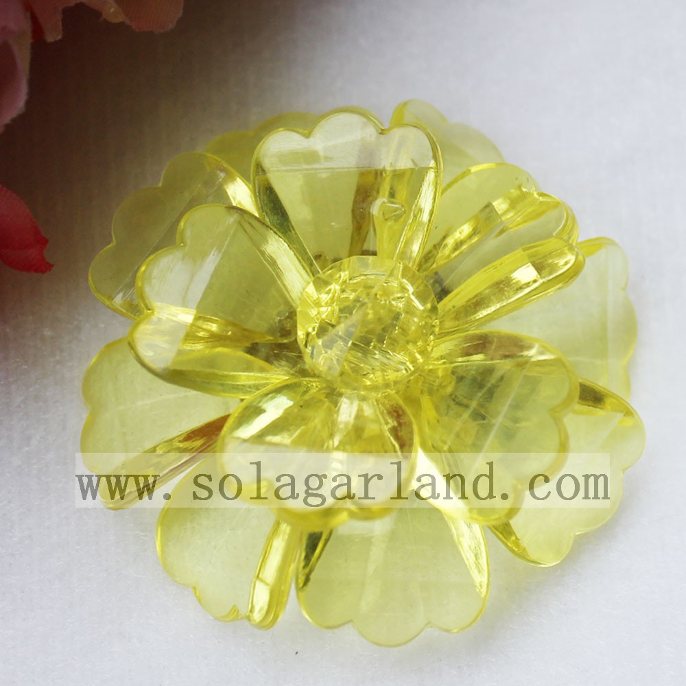 Plastic Crystal Bead Flowers