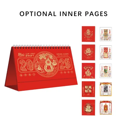 Enhanced 2025 Desk Calendar Planner with Sticky Notes